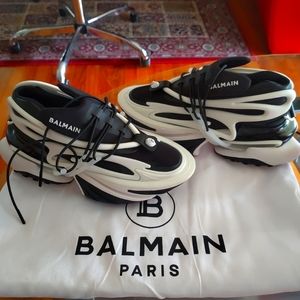BALMAIN Unicorn Sneakers Rubberized Leather
